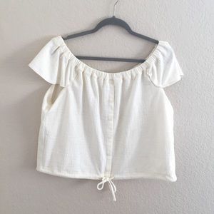 Madewell white texture and three XL off shoulder